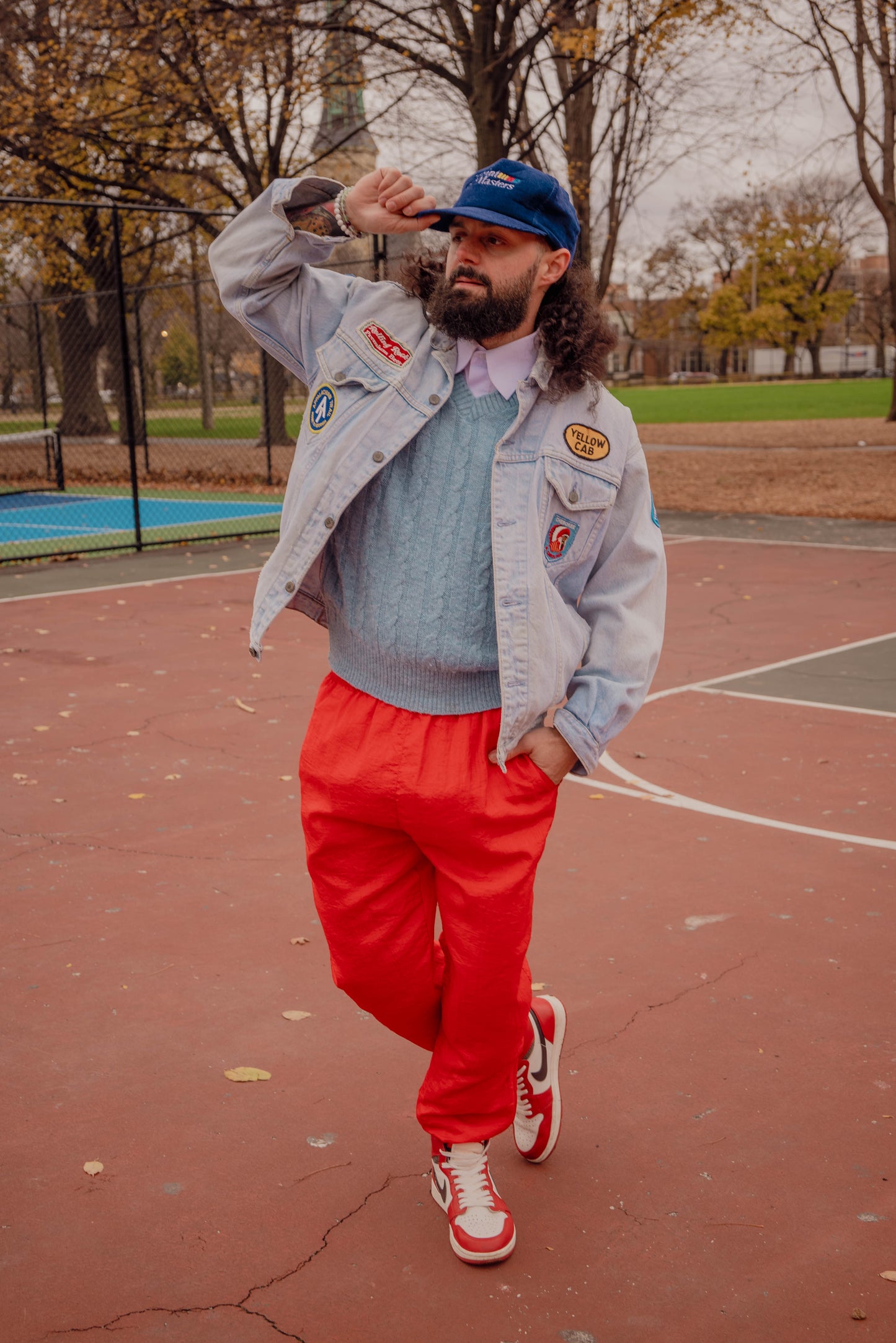 Vintage Red Track Pants