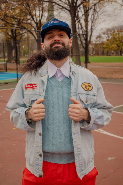 Vintage Pep Club Distressed Denim Jacket