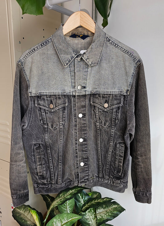 80s Wrangler Two Tone Denim Distressed Jacket