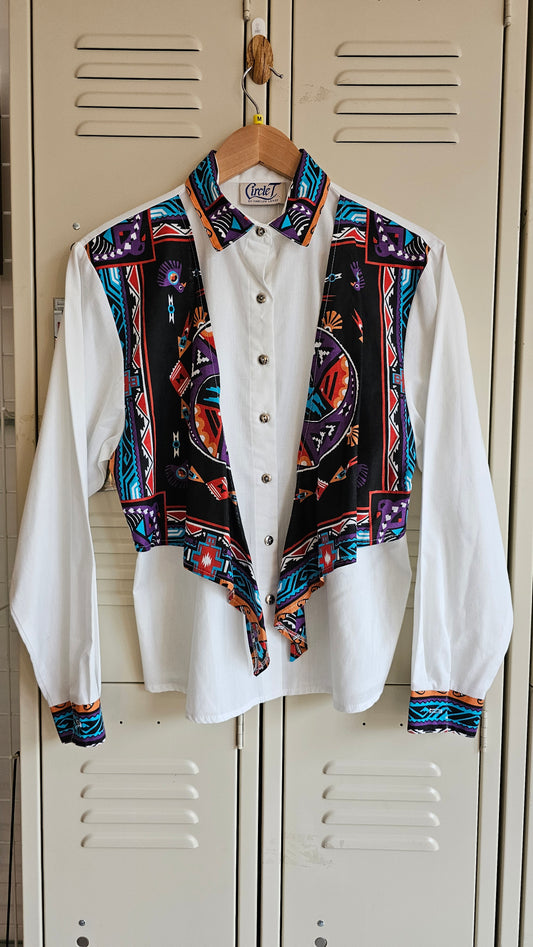 90s Western Style Button Up Shirt