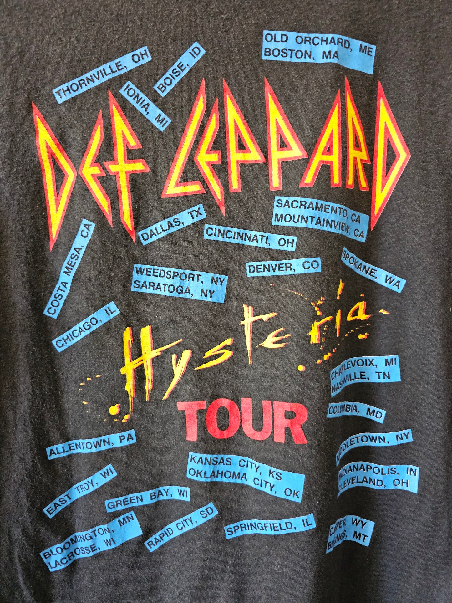 80's Def Leppard Hysteria Tour Tee