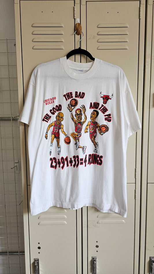 90's Chicago Bulls Jordan Rodman Pippen Tee